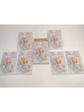 Vintage Bridal Shower Invitations Cherub Design Set Of 10 American Greetings NEW